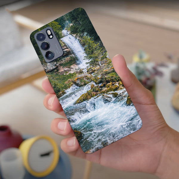 Husa compatibila cu Oppo Reno 5 4G model Peaceful waterfall, Silicon, TPU, Viceversa