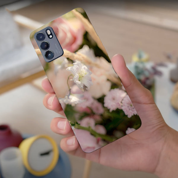 Husa compatibila cu Oppo Reno 5 4G model Peony flower, Silicon, TPU, Viceversa