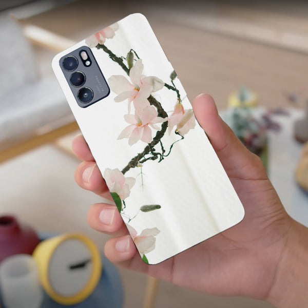 Husa compatibila cu Oppo Reno 5 4G model Pink magnolia, Silicon, TPU, Viceversa