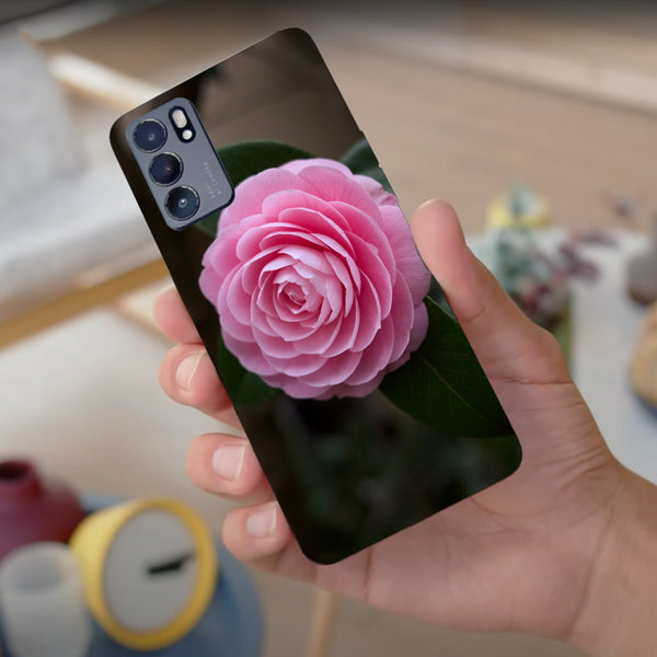 Husa compatibila cu Oppo Reno 5 4G model Blooming pink rose, Silicon, TPU, Viceversa