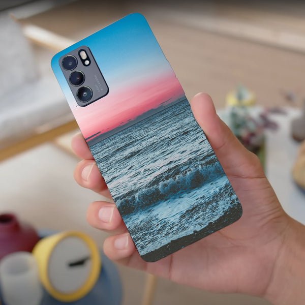 Husa compatibila cu Oppo Reno 5 4G model Pink sky, Silicon, TPU, Viceversa