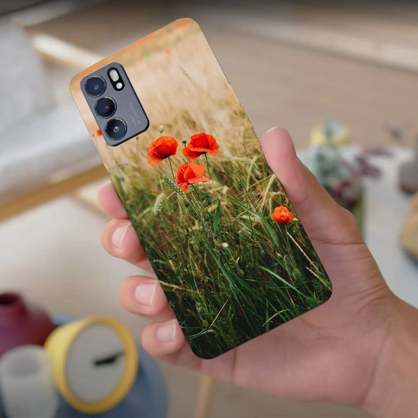 Husa compatibila cu Oppo Reno 4Z model Poppies, Silicon, TPU, Viceversa - Viceversa