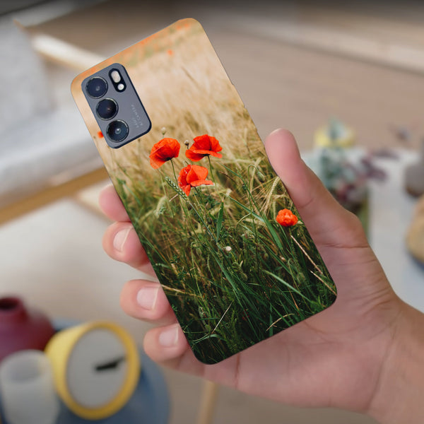 Husa compatibila cu Oppo Reno 5 4G model Poppies, Silicon, TPU, Viceversa