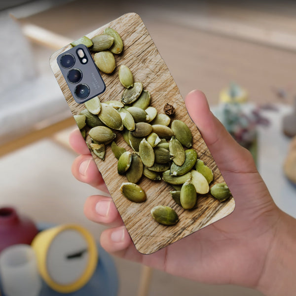 Husa compatibila cu Oppo Reno 5 4G model Pumkin seeds, Silicon, TPU, Viceversa