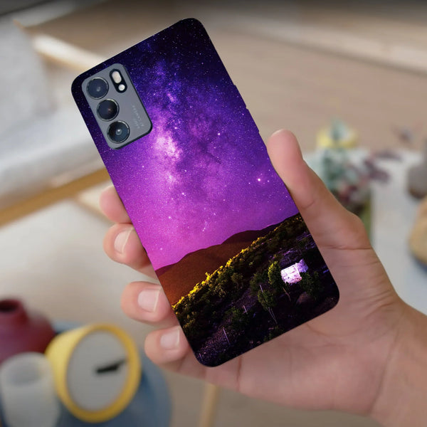 Husa compatibila cu Oppo Find X2 Pro model Purple night sky, Silicon, TPU, Viceversa - Viceversa