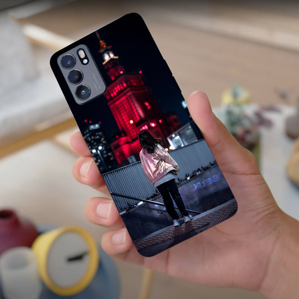 Husa compatibila cu Oppo Reno 5 4G model Red city lights, Silicon, TPU, Viceversa