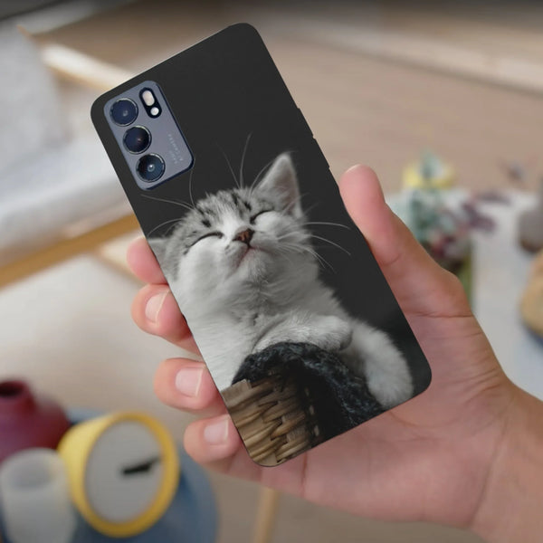 Husa compatibila cu Oppo Reno 4Z model Smug cat, Silicon, TPU, Viceversa - Viceversa