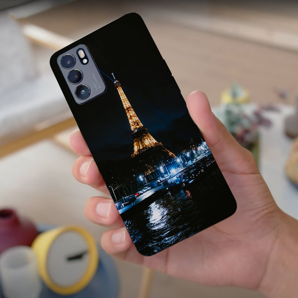 Husa compatibila cu Oppo Find X2 Pro model Tour Eiffel at night, Silicon, TPU, Viceversa