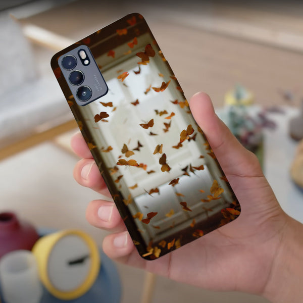 Husa compatibila cu Oppo Reno 5 4G model Butterfly Storm, Silicon, TPU, Viceversa