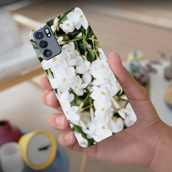 Husa compatibila cu Oppo Find X2 Pro model White petals, Silicon, TPU, Viceversa - Viceversa