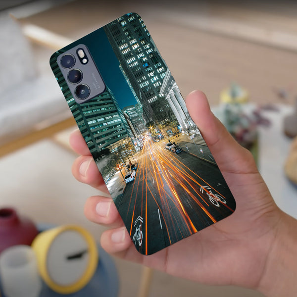Husa compatibila cu Oppo Reno 5 4G model Car light Streak, Silicon, TPU, Viceversa