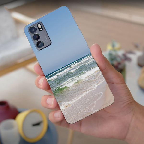 Husa compatibila cu Oppo Reno 5 4G model Clear sky over beach, Silicon, TPU, Viceversa