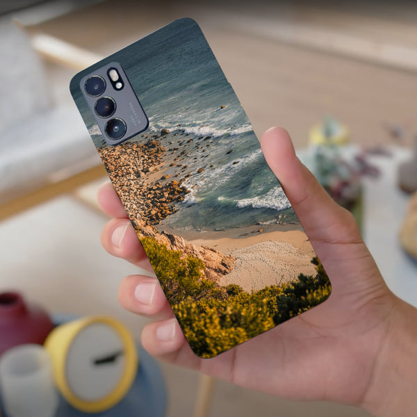 Husa compatibila cu Oppo Reno 5 4G model Crashing Waves on Shore, Silicon, TPU, Viceversa