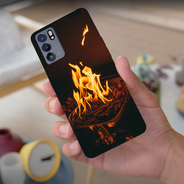 Husa compatibila cu Oppo Reno 5 4G model Dancing fire, Silicon, TPU, Viceversa