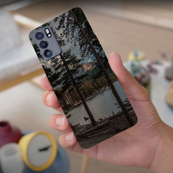 Husa compatibila cu Oppo Reno 5 4G model Desolated forest lake, Silicon, TPU, Viceversa