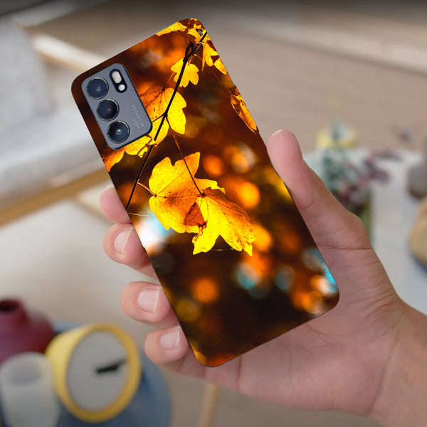 Husa compatibila cu Oppo Reno 5 4G model Fall leaves, Silicon, TPU, Viceversa