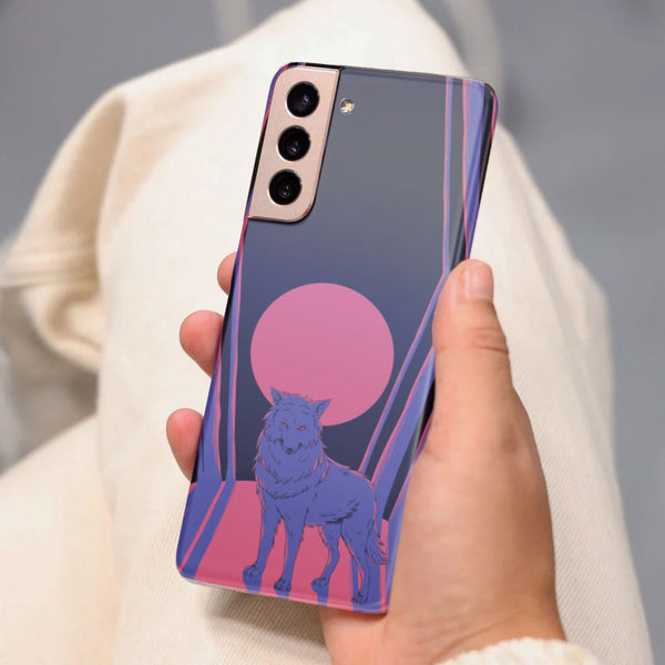 Husa compatibila cu Samsung Galaxy S21 FE model Red moon wolf, Silicon, TPU, Viceversa