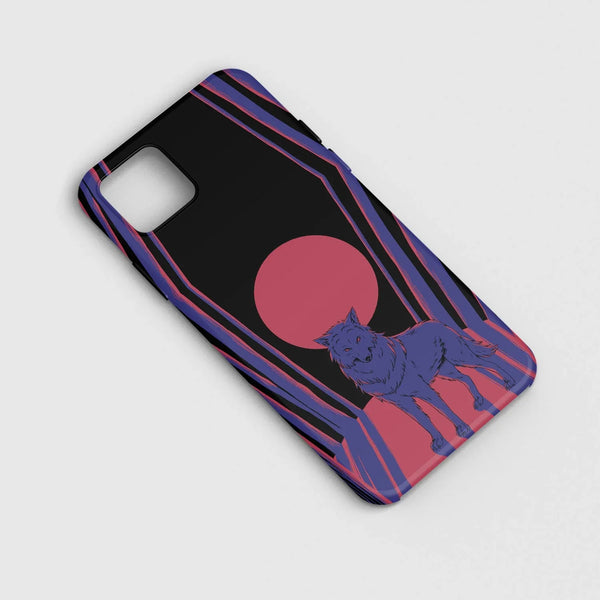 Husa compatibila cu Apple iPhone 12 Mini model Red moon wolf, Silicon, TPU, Viceversa - Viceversa