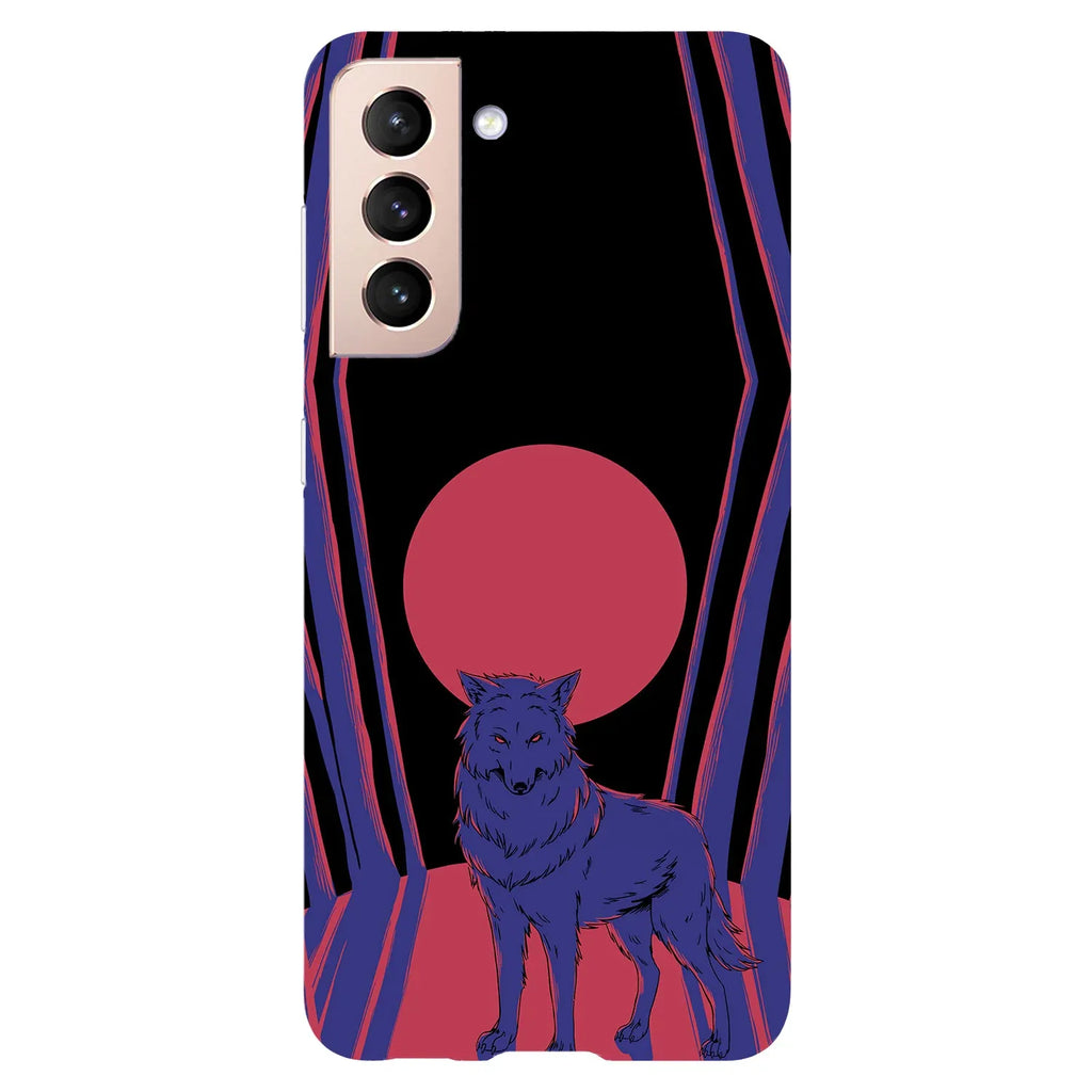 Husa compatibila cu Samsung Galaxy S22 model Red moon wolf, Silicon, TPU, Viceversa - Viceversa