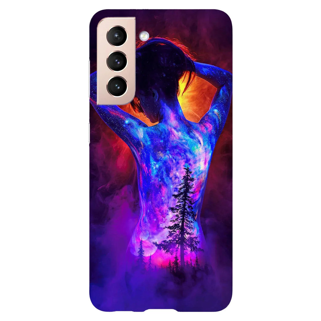 Husa compatibila cu Samsung Galaxy S21 Plus model Space girl, Silicon, TPU, Viceversa - Viceversa