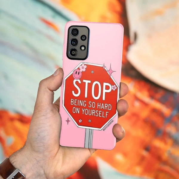 Husa compatibila cu Samsung Galaxy A52 5G model Stop being so hard on yourself, Silicon, TPU, Viceversa - Viceversa