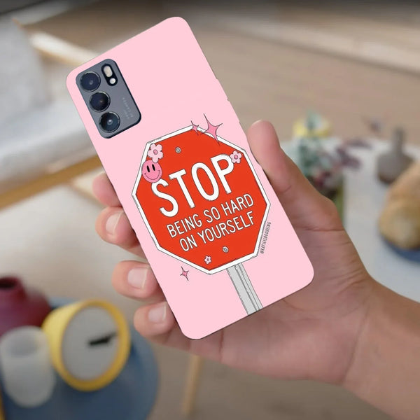 Husa compatibila cu Oppo Find X3 model Stop being so hard on yourself, Silicon, TPU, Viceversa - Viceversa