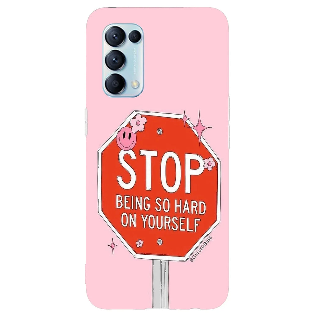 Husa compatibila cu Oppo A15 model Stop being so hard on yourself, Silicon, TPU, Viceversa - Viceversa
