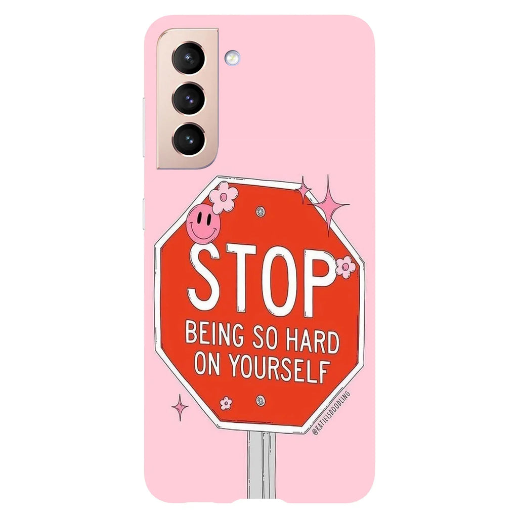 Husa Samsung Galaxy S22 model Stop being so hard on yourself, Silicon, TPU, Viceversa - Viceversa