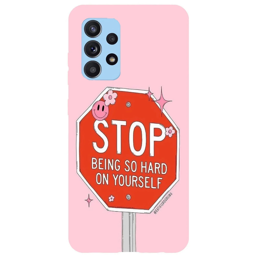 Husa compatibila cu Samsung Galaxy A22 4G model Stop being so hard on yourself, Silicon, TPU, Viceversa - Viceversa