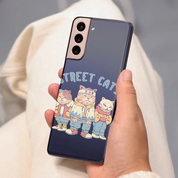 Husa compatibila cu Samsung Galaxy S21 FE model Street cats, Silicon, TPU, Viceversa