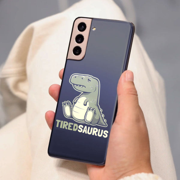 Husa compatibila cu Samsung Galaxy S21 FE model Tired saurus Rex, Silicon, TPU, Viceversa