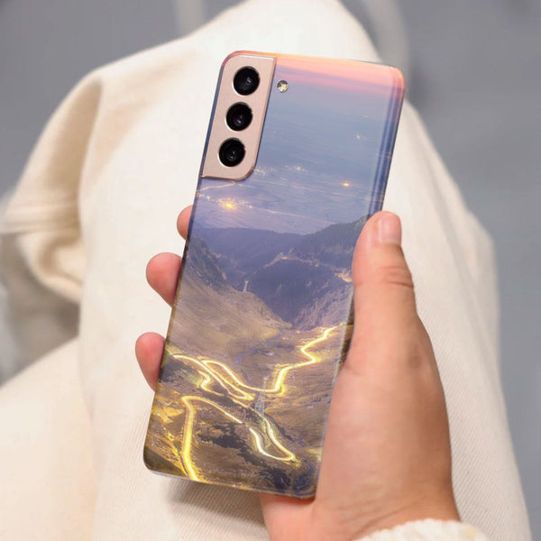 Husa compatibila cu Samsung Galaxy S21 FE model Transfagarasan Sundown, Silicon, TPU, Viceversa