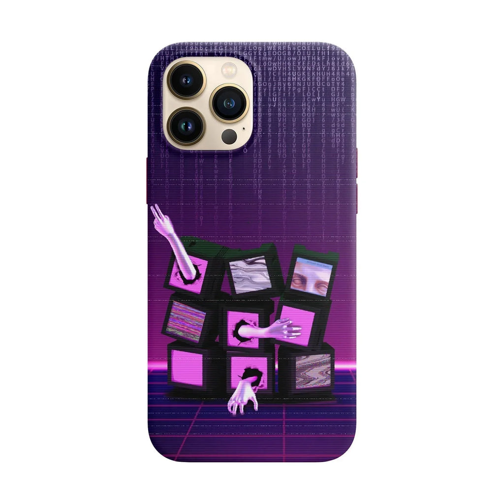 Husa compatibila cu Apple iPhone 14 Pro Max model Trapped in a simulation, Silicon, TPU, Viceversa - Viceversa