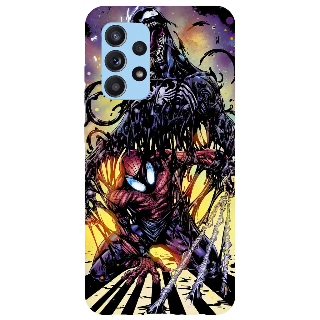 Husa compatibila cu Samsung Galaxy A53 5G model Venom vs spiderman, Silicon, TPU, Viceversa - Viceversa