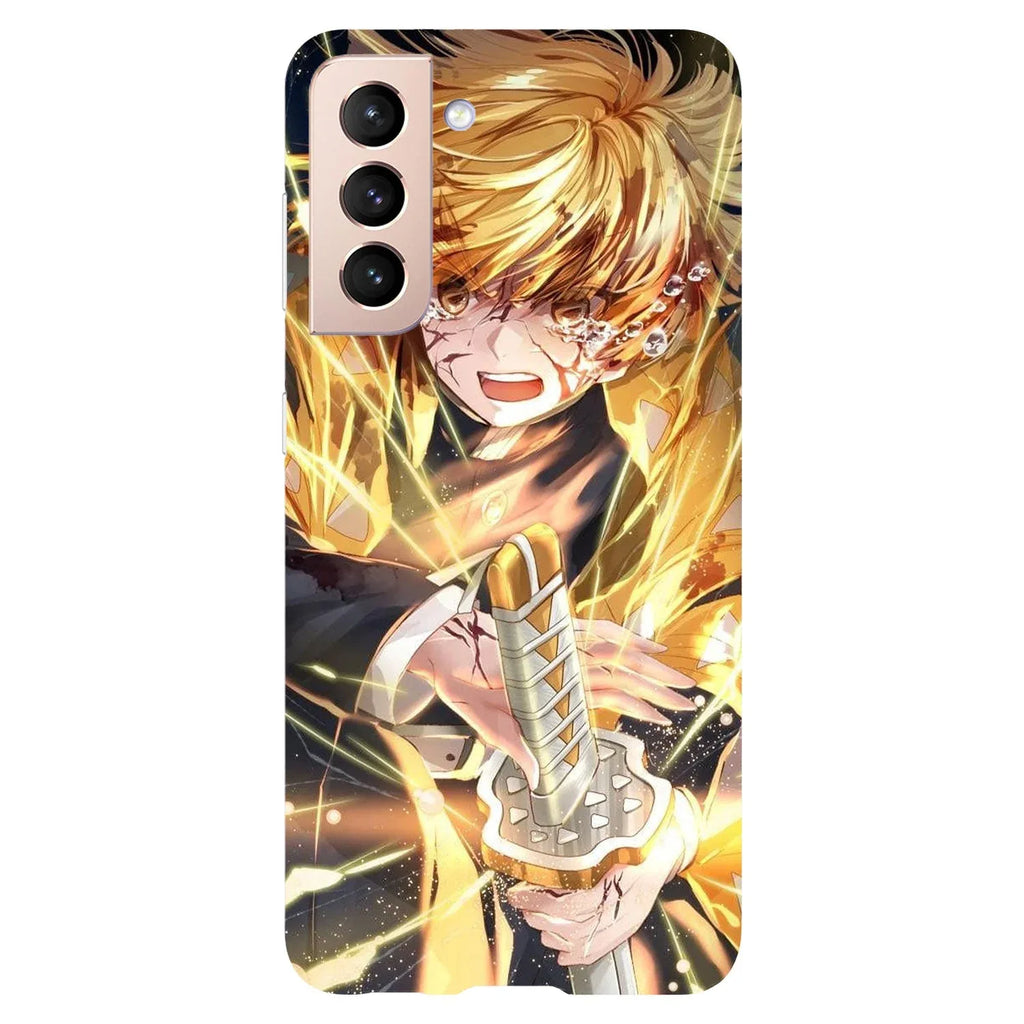 Husa compatibila cu Samsung Galaxy S21 Ultra model Zenitsu agatsuma Demon slayer, Silicon, TPU, Viceversa - Viceversa